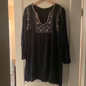 Abercrombie & Fitch Navy Embroidered Dress
